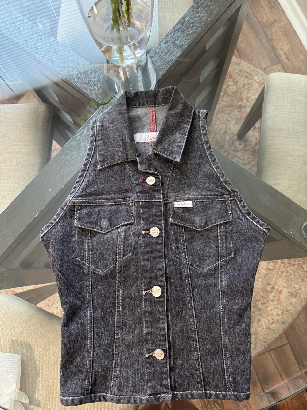 Y2K Ecko Denim Dark Wash Backless Top